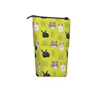 BHHJKK Funny Cute Animal Guinea Pig Standing Pencil Case Telescopic Pencil Holder Pouch Cosmetics Bags Desk Stationery Organizer Box for Office Supplies