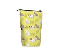BHHJKK Funny Cute Animal Guinea Pig Standing Pencil Case Telescopic Pencil Holder Pouch Cosmetics Bags Desk Stationery Organizer Box for Office Supplies