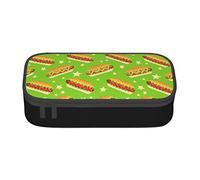BHHJKK Funny Hot Dog Lover Pattern Pencil Case Large Capacity Pencil Box Pouch Cute Stationary for Women Men Adult