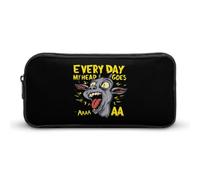 BHHJKK Goat Everyday My Head Goes Pencil Case Funny Pencil Bag High Capacity Storage Pouch Portable Pen Organizer