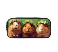 BHHJKK Guinea Pig Pencil Case Pen Pouch Organizer Polyester Pencil Bag with Zipper School Supplies for Teen Boys and Girls Cute Small Purse