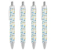 BHHJKK Happy Chanukah Holiday Ballpoint Pens Fine Point (0.5mm) Retractable Smooth Writing Pens Black Ink Gel Pens 1 PCS