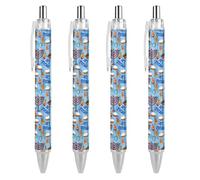 BHHJKK Happy Chanukah Holiday Ballpoint Pens Fine Point (0.5mm) Retractable Smooth Writing Pens Black Ink Gel Pens 1 PCS