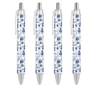 BHHJKK Happy Chanukah Holiday Ballpoint Pens Fine Point (0.5mm) Retractable Smooth Writing Pens Black Ink Gel Pens 2 PCS