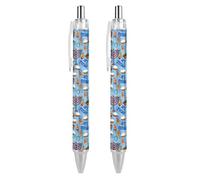 BHHJKK Happy Chanukah Holiday Ballpoint Pens Fine Point (0.5mm) Retractable Smooth Writing Pens Black Ink Gel Pens 1 PCS