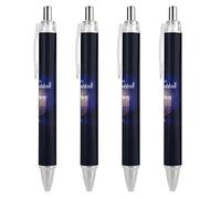 BHHJKK Happy Chanukah Holiday Ballpoint Pens Fine Point (0.5mm) Retractable Smooth Writing Pens Black Ink Gel Pens 2 PCS