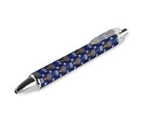 BHHJKK Happy Chanukah Holiday Retractable Ballpoint Pen Writing Ballpoint Black Ink Ball Pens Gifts for Students Office Stationery Supplies