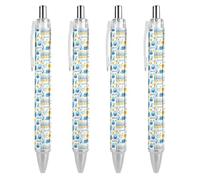 BHHJKK Happy Chanukah Holiday Retractable Ballpoint Pen Writing Ballpoint Black Ink Ball Pens Gifts for Students Office Stationery Supplies