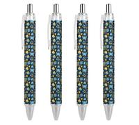 BHHJKK Happy Chanukah Holiday Retractable Ballpoint Pen Writing Ballpoint Black Ink Ball Pens Gifts for Students Office Stationery Supplies