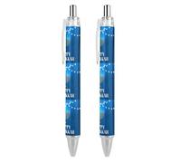 BHHJKK Happy Chanukah Holiday Retractable Ballpoint Pen Writing Ballpoint Black Ink Ball Pens Gifts for Students Office Stationery Supplies