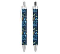 BHHJKK Happy Chanukah Holiday Retractable Ballpoint Pen Writing Ballpoint Black Ink Ball Pens Gifts for Students Office Stationery Supplies