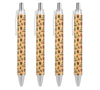 BHHJKK Happy Kwanzaa African American Heritage Festival Retractable Ballpoint Pen Writing Ballpoint Black Ink Ball Pens Gifts for Students Office Stationery Supplies