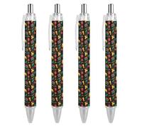 BHHJKK Happy Kwanzaa African American Heritage Festival Retractable Ballpoint Pen Writing Ballpoint Black Ink Ball Pens Gifts for Students Office Stationery Supplies