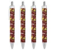 BHHJKK Happy Kwanzaa African American Heritage Festival Retractable Ballpoint Pen Writing Ballpoint Black Ink Ball Pens Gifts for Students Office Stationery Supplies