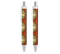 BHHJKK Happy Kwanzaa African American Heritage Festival Retractable Ballpoint Pen Writing Ballpoint Black Ink Ball Pens Gifts for Students Office Stationery Supplies