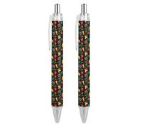 BHHJKK Happy Kwanzaa African American Heritage Festival Retractable Ballpoint Pen Writing Ballpoint Black Ink Ball Pens Gifts for Students Office Stationery Supplies
