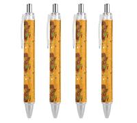BHHJKK Happy Kwanzaa African Heritage Holiday Retractable Ballpoint Pen Writing Ballpoint Black Ink Ball Pens Gifts for Students Office Stationery Supplies
