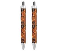 BHHJKK Happy Kwanzaa Retractable Ballpoint Pen Writing Ballpoint Black Ink Ball Pens Gifts for Students Office Stationery Supplies