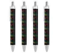 BHHJKK Happy Kwanzaa Retractable Ballpoint Pen Writing Ballpoint Black Ink Ball Pens Gifts for Students Office Stationery Supplies