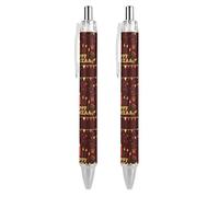 BHHJKK Happy Kwanzaa Retractable Ballpoint Pen Writing Ballpoint Black Ink Ball Pens Gifts for Students Office Stationery Supplies