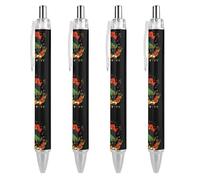 BHHJKK Happy Kwanzaa Retractable Ballpoint Pen Writing Ballpoint Black Ink Ball Pens Gifts for Students Office Stationery Supplies