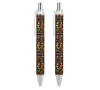 BHHJKK Happy Kwanzaa Retractable Ballpoint Pen Writing Ballpoint Black Ink Ball Pens Gifts for Students Office Stationery Supplies