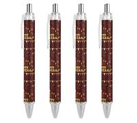 BHHJKK Happy Kwanzaa Retractable Ballpoint Pen Writing Ballpoint Black Ink Ball Pens Gifts for Students Office Stationery Supplies