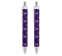 BHHJKK Happy New Year 2025 Retractable Ballpoint Pen Portable Black Ink Ball Pen Work Pens for Office Stationery Supplies Gifts,4 PCS