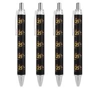 BHHJKK Happy New Year 2025 Retractable Ballpoint Pen Writing Ballpoint Black Ink Ball Pens Gifts for Students Office Stationery Supplies