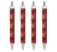 BHHJKK Happy New Year 2025 Retractable Ballpoint Pen Writing Ballpoint Black Ink Ball Pens Gifts for Students Office Stationery Supplies