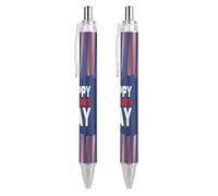 BHHJKK Happy President's Day Ballpoint Pens Fine Point (0.5mm) Retractable Smooth Writing Pens Black Ink Gel Pens 2 PCS
