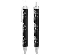 BHHJKK Howling at The Moon Wolves Wolf Retractable Ballpoint Pen 0.5mm Ball Point Pens Smooth Writing and Soft Grip for Office Desk Supplies,4 PCS