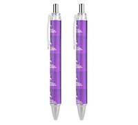 BHHJKK I Wear Purple For Pancreatic Cancer Awareness Retractable Ballpoint Pen Writing Ballpoint Black Ink Ball Pens Gifts for Students Office Stationery Supplies
