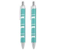 BHHJKK I Wear White Lung Cancer Awareness Month Retractable Ballpoint Pen Writing Ballpoint Black Ink Ball Pens Gifts for Students Office Stationery Supplies