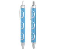 BHHJKK I Wear White Lung Cancer Awareness Month Retractable Ballpoint Pen Writing Ballpoint Black Ink Ball Pens Gifts for Students Office Stationery Supplies