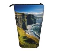 BHHJKK Ireland Outdoors County Clare The Cliffs Telescopic Pencil Case Pencil Pouch Holder,Organizer Stationery Pen Case Box with Zipper