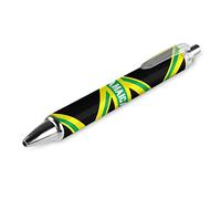 BHHJKK Jamaica Jamaican Kingdom Flag Black Retractable Ballpoint Pen 0.5mm Fine Point Work Pen Quick Dry Smooth Write Pens 1 PCS, style, csdgr452