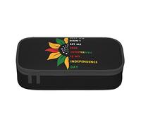 BHHJKK Juneteenth is My Independence Day Pencil Case Large Capacity Pencil Box Pouch Cute Stationary for Women Men Adult