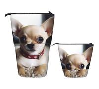 BHHJKK Khiry Standing Pencil Case Pencil Holder Cowboy West Telescopic Stationery Case for Office Stand-up Organizer Retractable Pencil Pouch Pencil Bag Pen Holder for Work 7 Ã- 5.7 in,11503