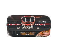 BHHJKK Large Capacity Compartment Basketball Print Pencil case Storage Bag for Office Supplies