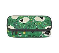 BHHJKK Large Capacity Compartment Cute Cartoon Sheep Print Pencil case Storage Bag for Office Supplies