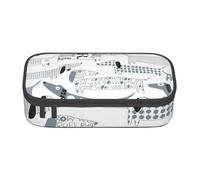 BHHJKK Large Capacity Compartment Cute Dachshund Dog Print Pencil case Storage Bag for Office Supplies