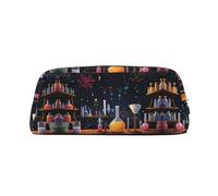 BHHJKK Leather Zipper Pencil Case High Capacity Pencil Bag Science Party Printed Pencil Case Organizer Office Storage
