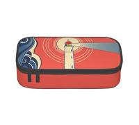 BHHJKK Lighthouse Pattern Pencil Case Big Capacity Pencil Pouch Makeup Bag Office Supplies Stationery Pencil Box with Zipper