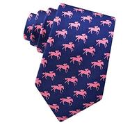 BHHJKK Men's 100% Silk Photo Finish Horse Race Racing Tie Necktie