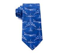 BHHJKK Men's Microfiber 747 Airplane Plane Pilot Aviation Tie Necktie
