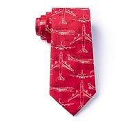 BHHJKK Men's Microfiber 747 Airplane Plane Pilot Aviation XL Extra Long Tie Necktie
