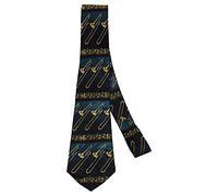 BHHJKK Mens Trombone Tie Diagonal One Size Black