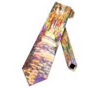 BHHJKK Monet Ties Viale del Giardino Art Necktie Mens