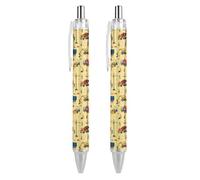 BHHJKK Multicolor Construction Trucks Tractors (2) Ballpoint Pens Fine Point (0.5mm) Retractable Smooth Writing Pens Black Ink Gel Pens 2 PCS